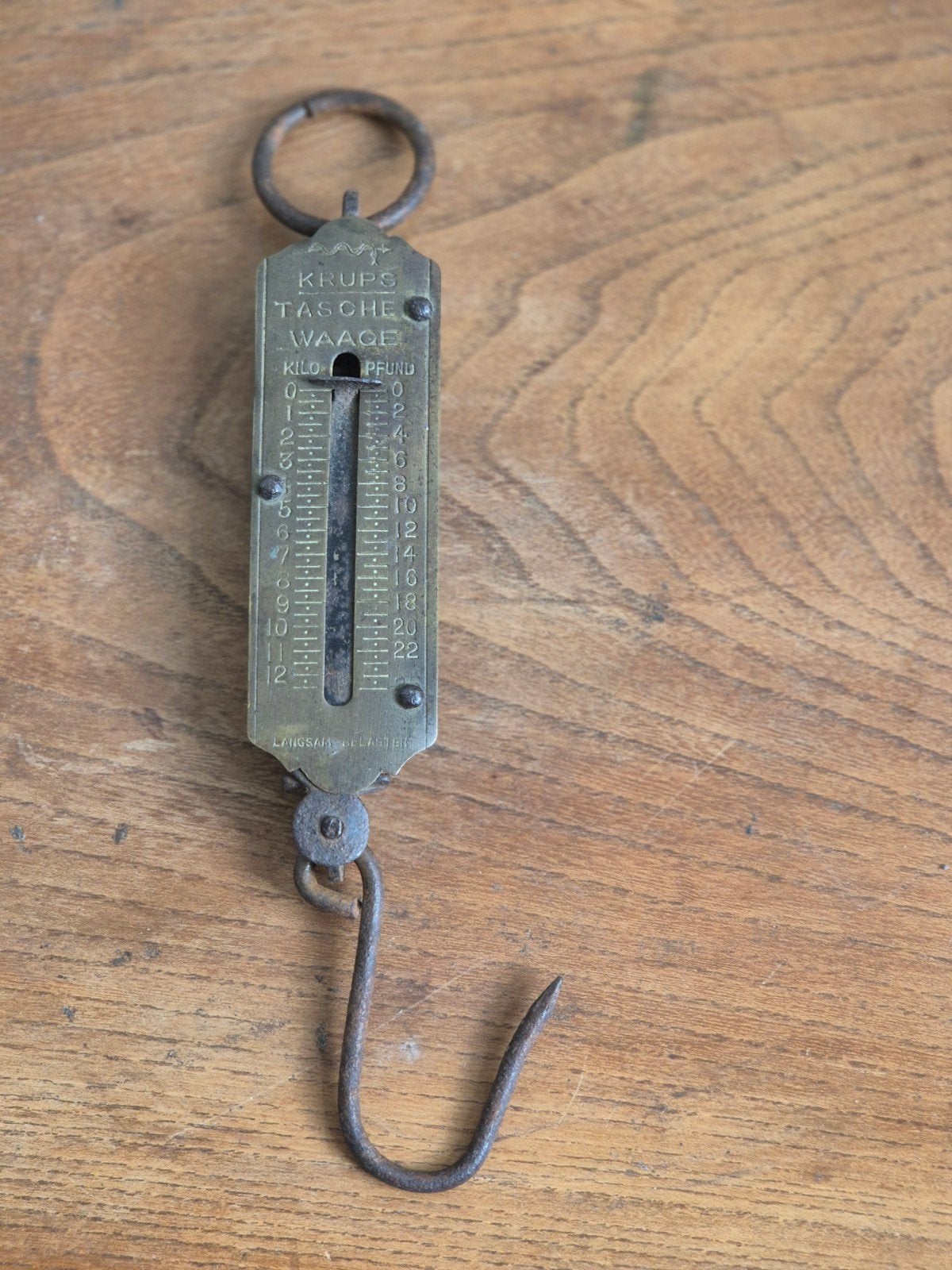 Vintage weeghaak: krups Tasche Waage, Antiek en Kunst, Ophalen of Verzenden