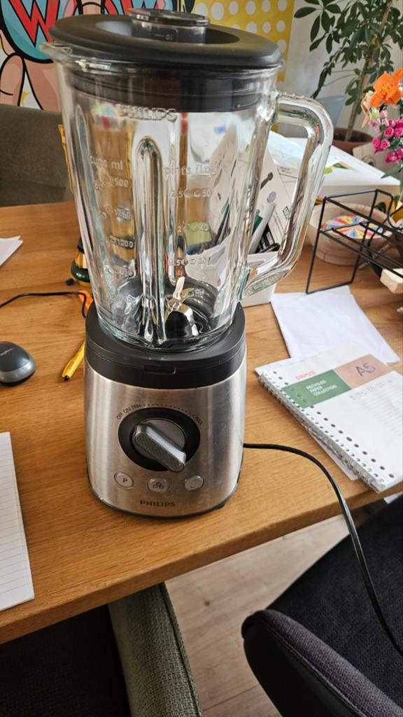 Philips HR2096 Blender - Krachtige 800W Keukenmachine, Witgoed en Apparatuur, Blenders, Ophalen of Verzenden, Gebruikt, Blender