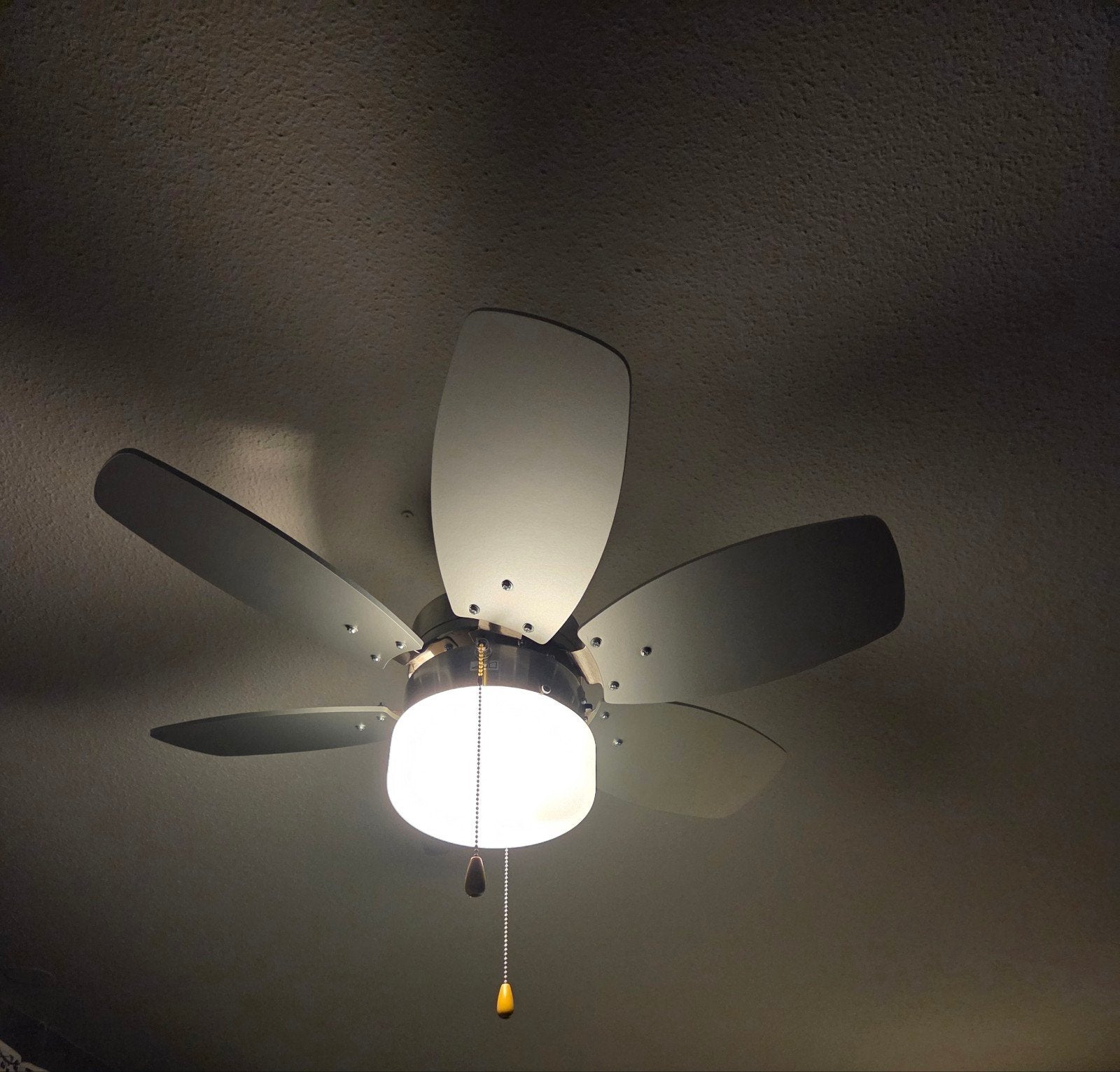 Plafondventilator met verlichting - 80cm doorsnee,, Ophalen of Verzenden, Zo goed als nieuw, Glas