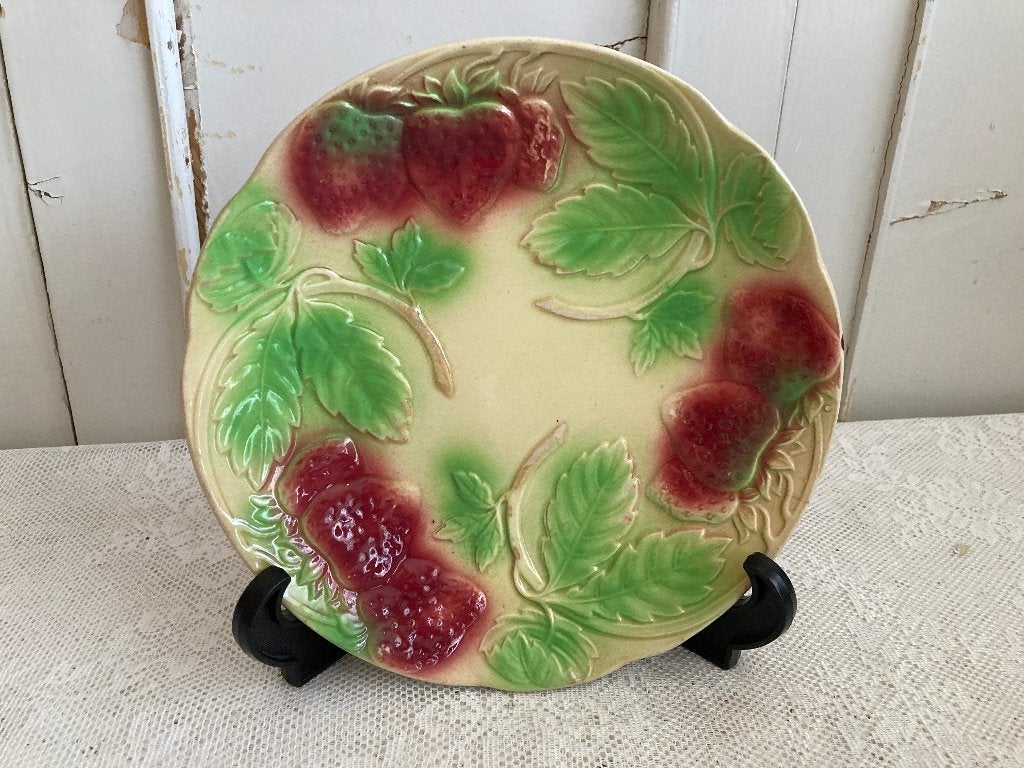 Brocante bordje - sierbordje / Aardbei, Ophalen