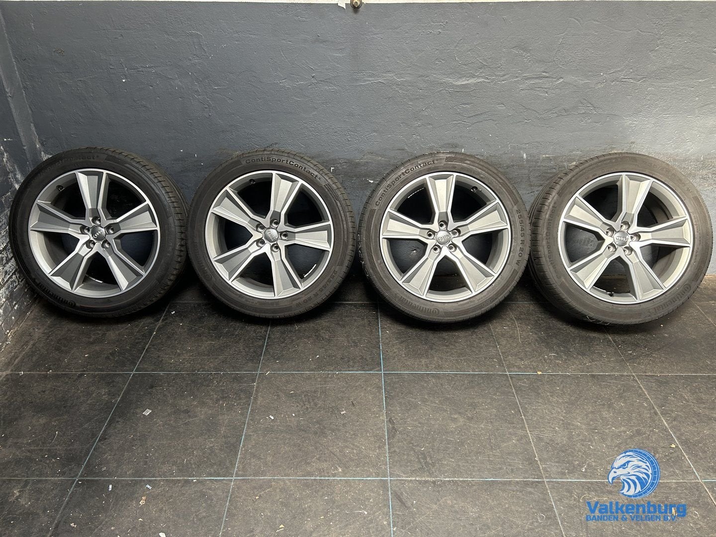 6mm! Originele Audi Q5 80A 20 inch antraciete velgen 5x112 z, Gebruikt, 255 mm, -, -