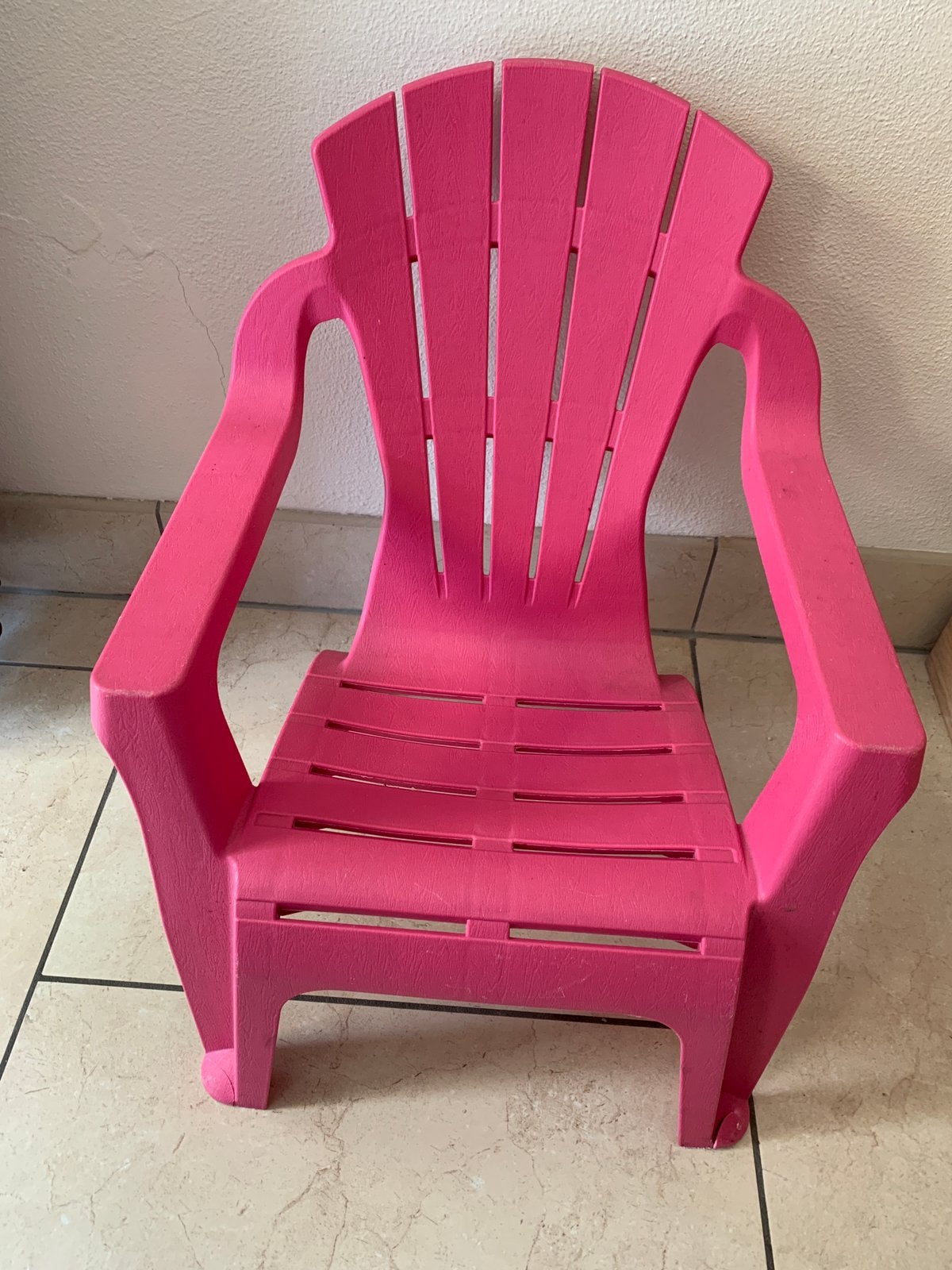 Roze tuinstoel peuter., Ophalen, Zo goed als nieuw, Kunststof
