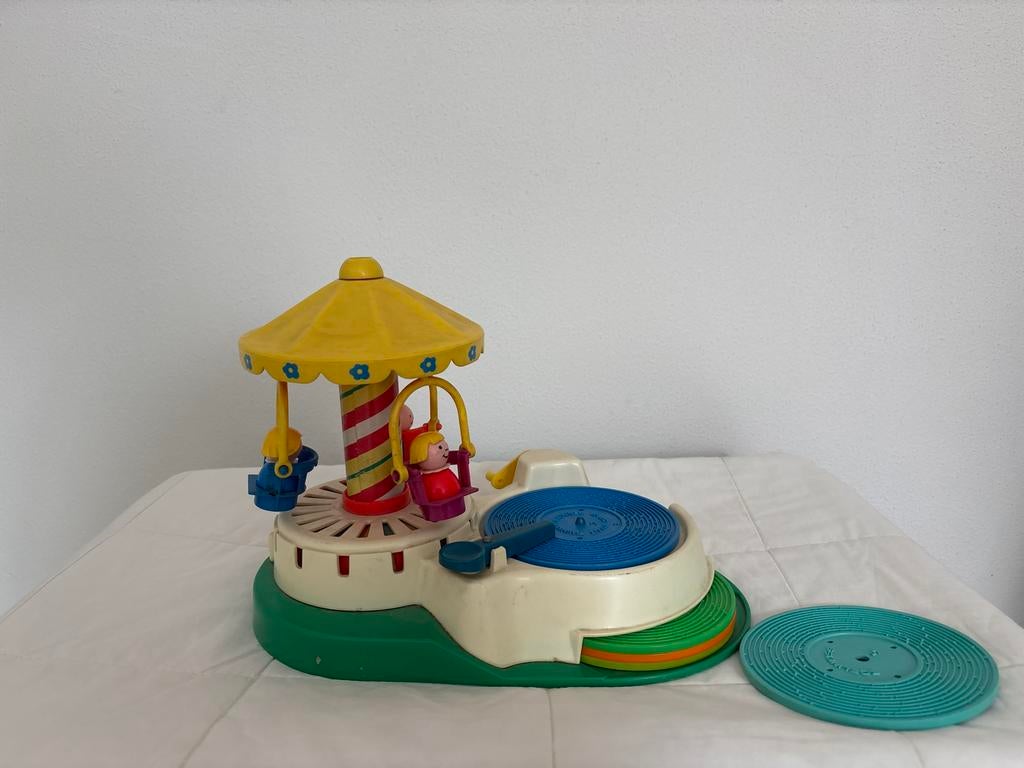 Vintage Fisher-Price Muziekdoos Carrousel met Plaatjes, Ophalen, Gebruikt, Overige typen, Met geluid