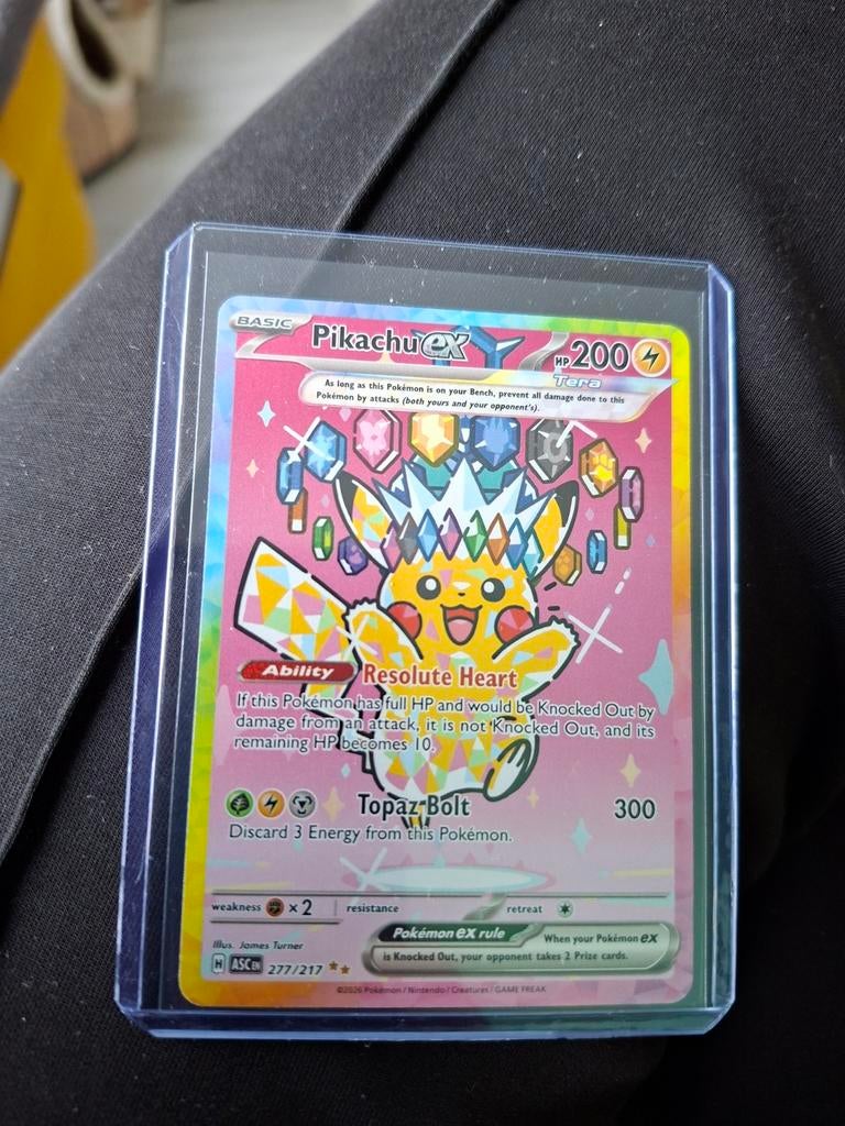 Pikachu ex 227/217 asccented heroes full art, Ophalen of Verzenden