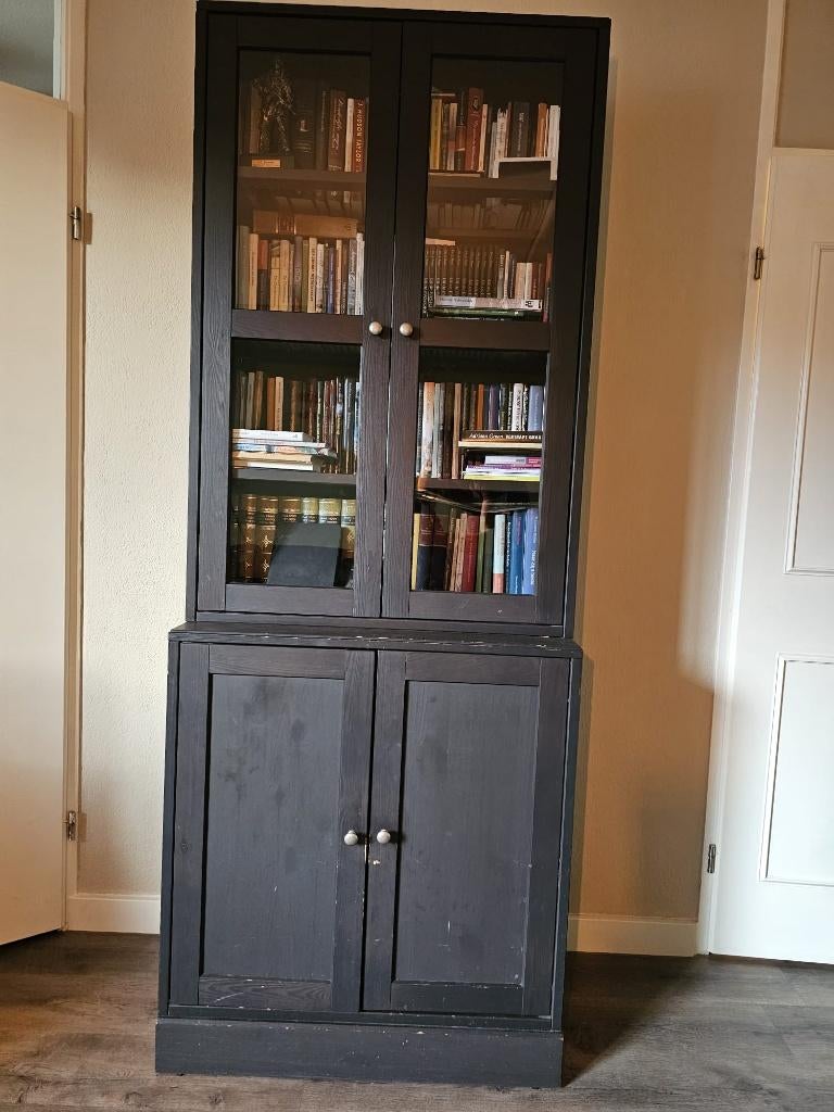 Boekenkast bxdxh 81x45x211cm, Met deur(en), Zo goed als nieuw, 150 tot 200 cm, 25 tot 50 cm
