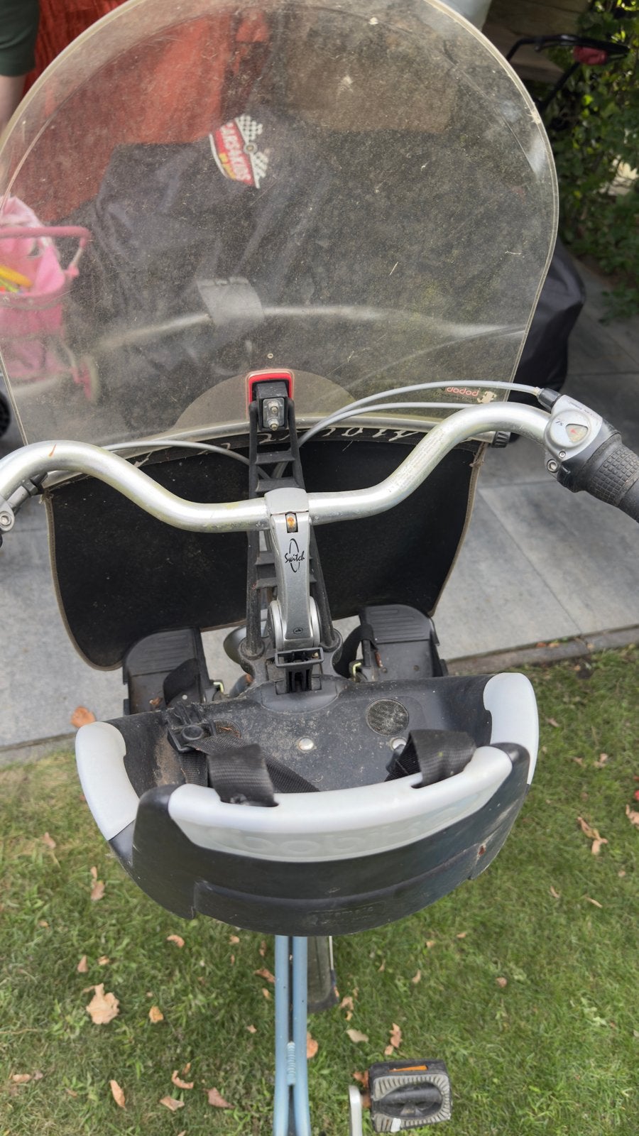 Bobike voorzitje met windscherm, Fietsen en Brommers, Ophalen, Gebruikt, 0 t/m 13 kg, Voorzitje