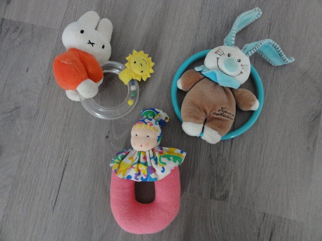 3 Rammelaars o.a. Nijntje rammelaar, Ophalen of Verzenden, Zo goed als nieuw, Rammelaar