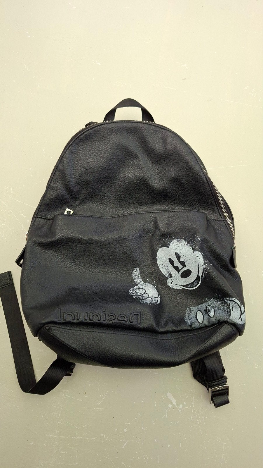 Desigual leren Disney Mickey Rugzak Zwart, Ophalen, Disney of Dora, 30 tot 45 cm