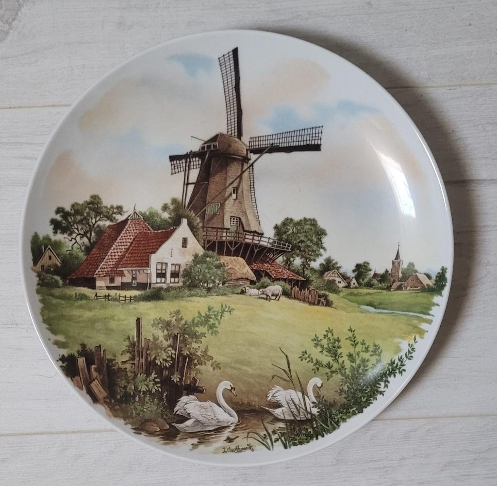 DECORATIEF WANDBORD MET LANDSCHAP MET MOLEN, Ophalen of Verzenden