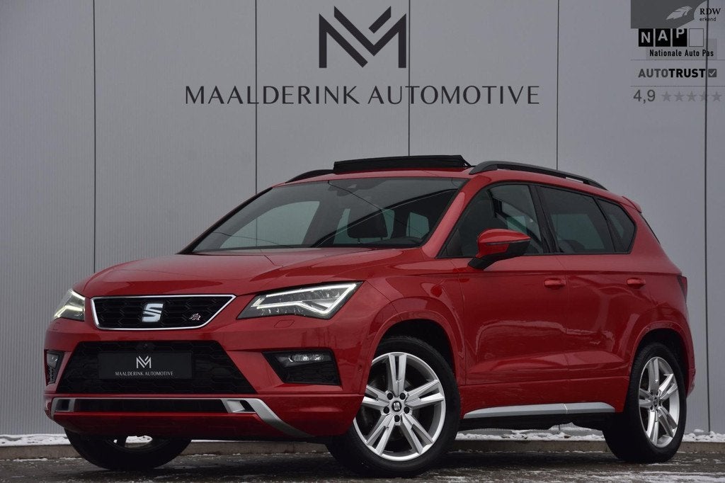 SEAT Ateca 1.4 EcoTSI DSG FR 4DRIVE Panodak, 360Cam, Keyless, Auto's, Seat, Automaat, Gebruikt, Zwart, 4 cilinders