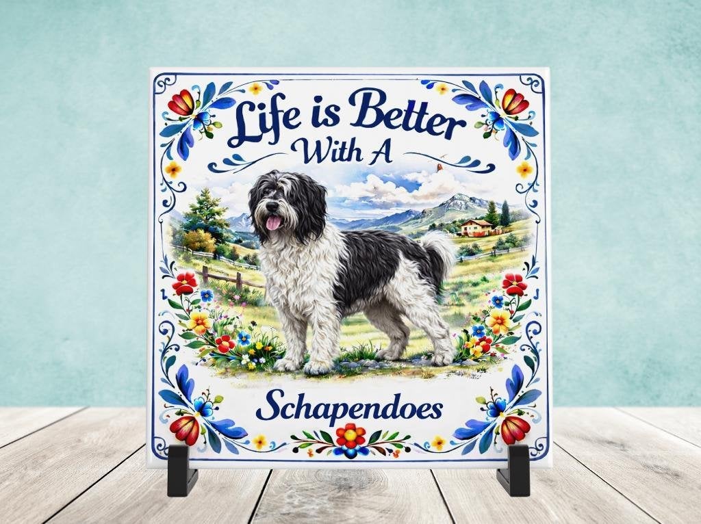 Life is Better with a Schapendoes - Tegel, Verzenden, Nieuw