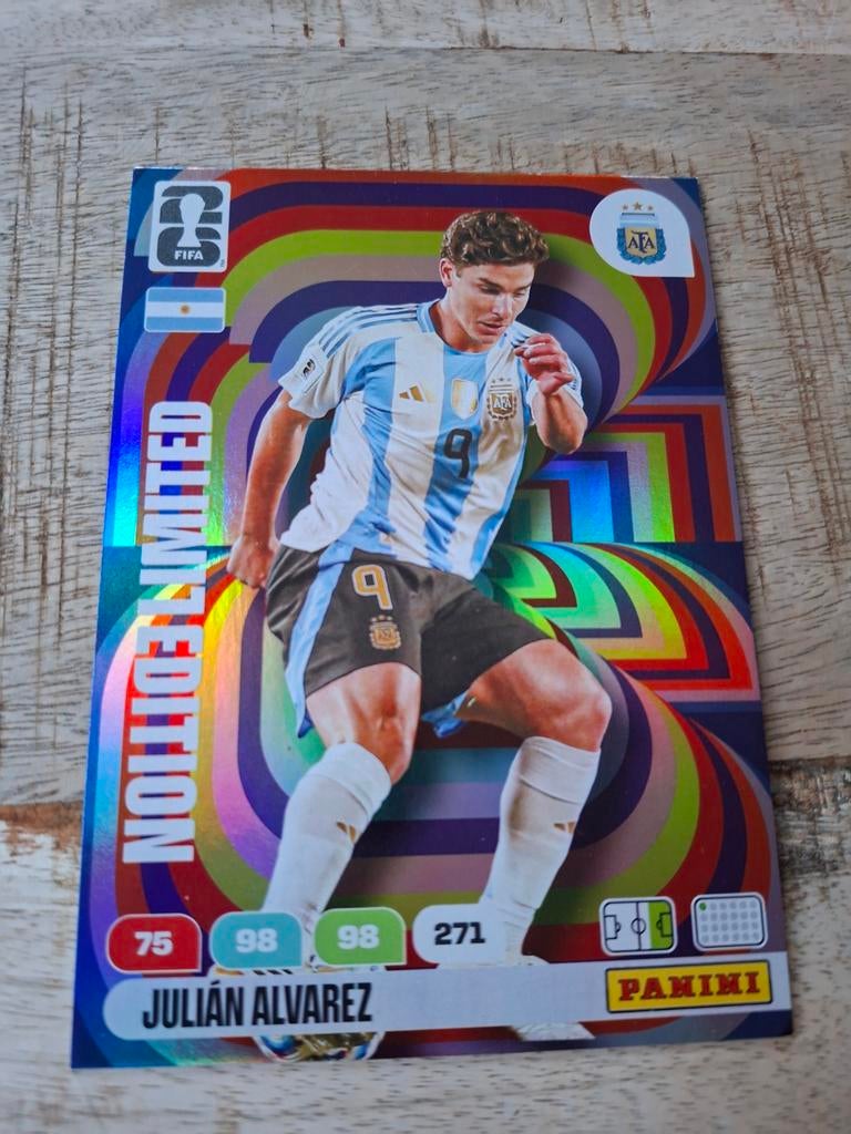 Panini fifa worldcup 2026 XXL kaart alvarez limited edition, Ophalen of Verzenden, Nieuw, Plaatje