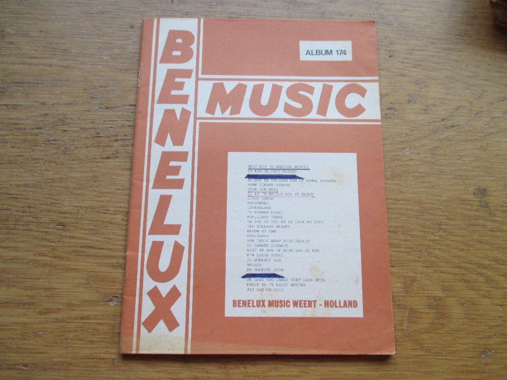 BENELUX MUSIC - ALBUM 174 - VOOR ACCORDEON/KEYBOARD, Keyboard, Gebruikt, Ophalen of Verzenden, Artiest of Componist