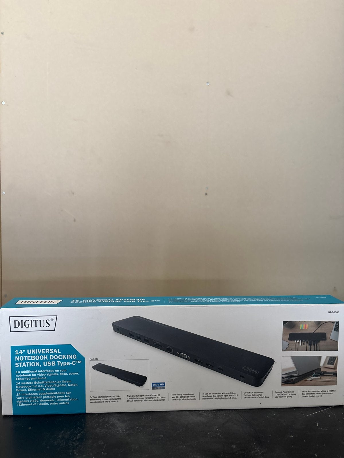 Nieuw DIGITUS 14" Universeel Notebook Docking Station USB-C, Computers en Software, Dockingstations, Ophalen, Nieuw, Docking station