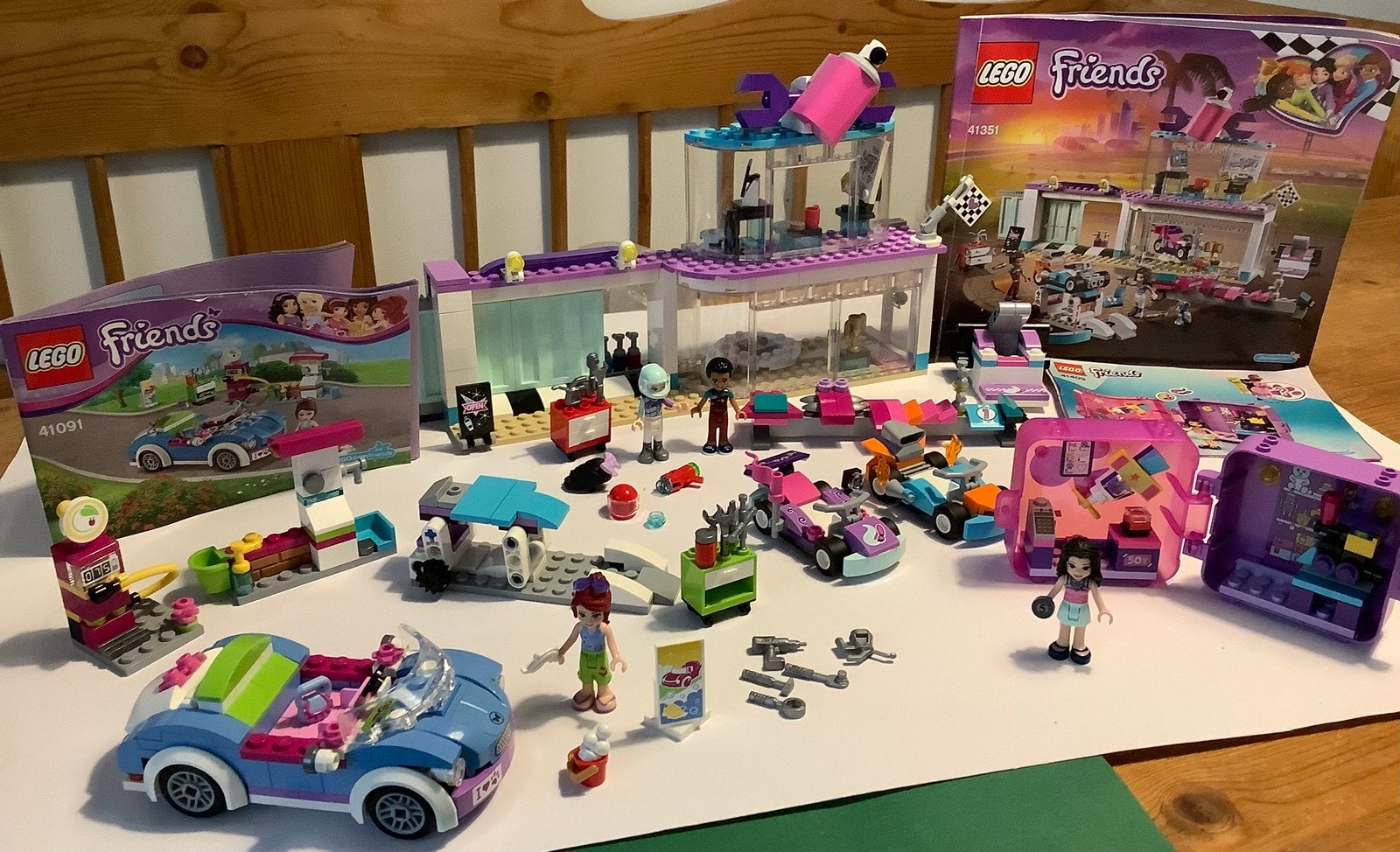 LEGO Friends Kart Creatieve Tuningshop 41351 + 41091 + 41409, Kinderen en Baby's, Ophalen, Lego, Friends, Zo goed als nieuw