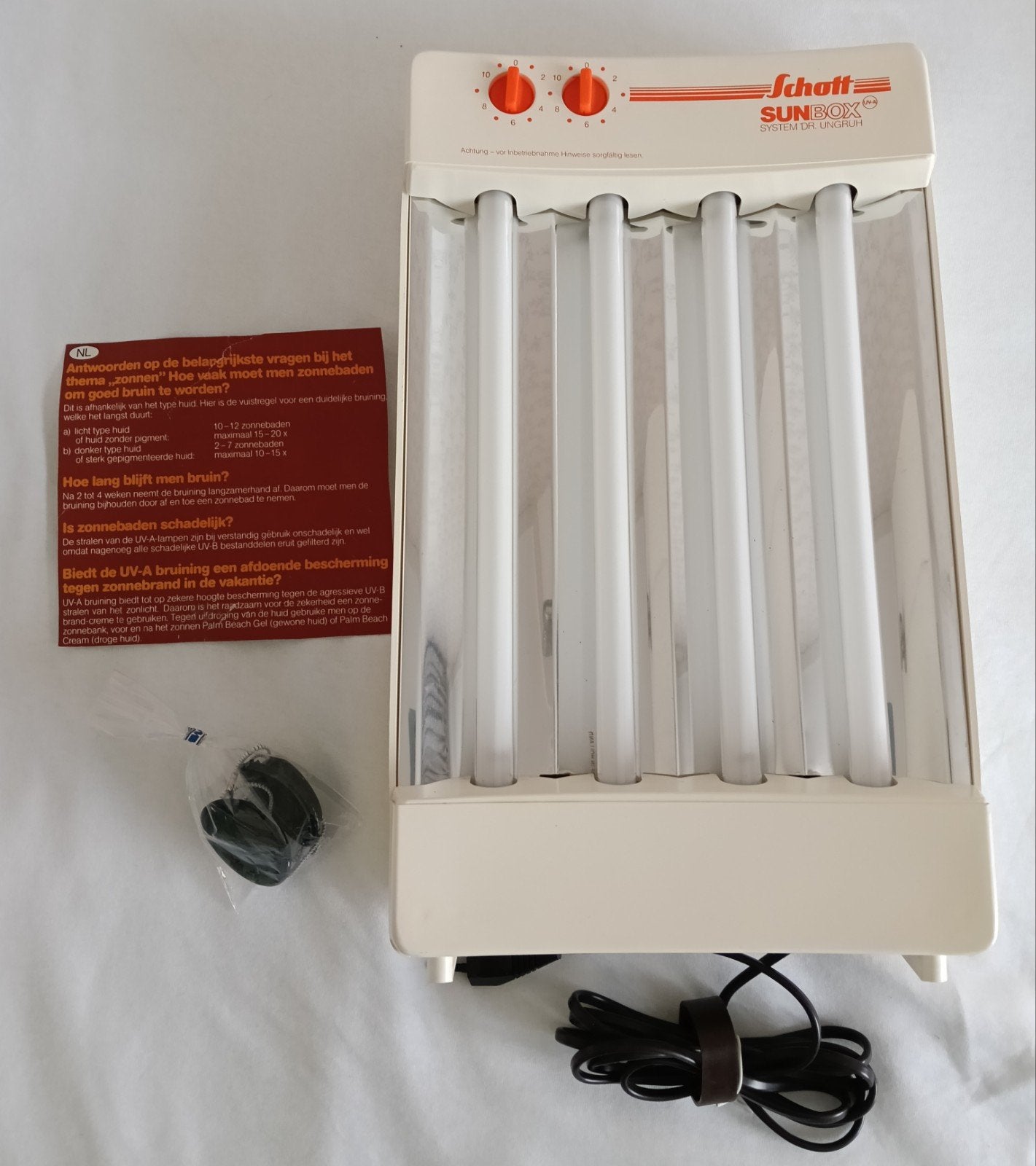 NIEUW! Schott Sunbox 814, gezichts bruimer,Incl beschermbril, Ophalen of Verzenden, Nieuw, Gezichtsbruiner, Minder dan 10 lampen