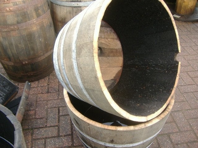 bloembakken ( eiken) voor olijf-palm boompje, zie fot-omsch, Ophalen, Rond, Nieuw, 60 tot 100 cm