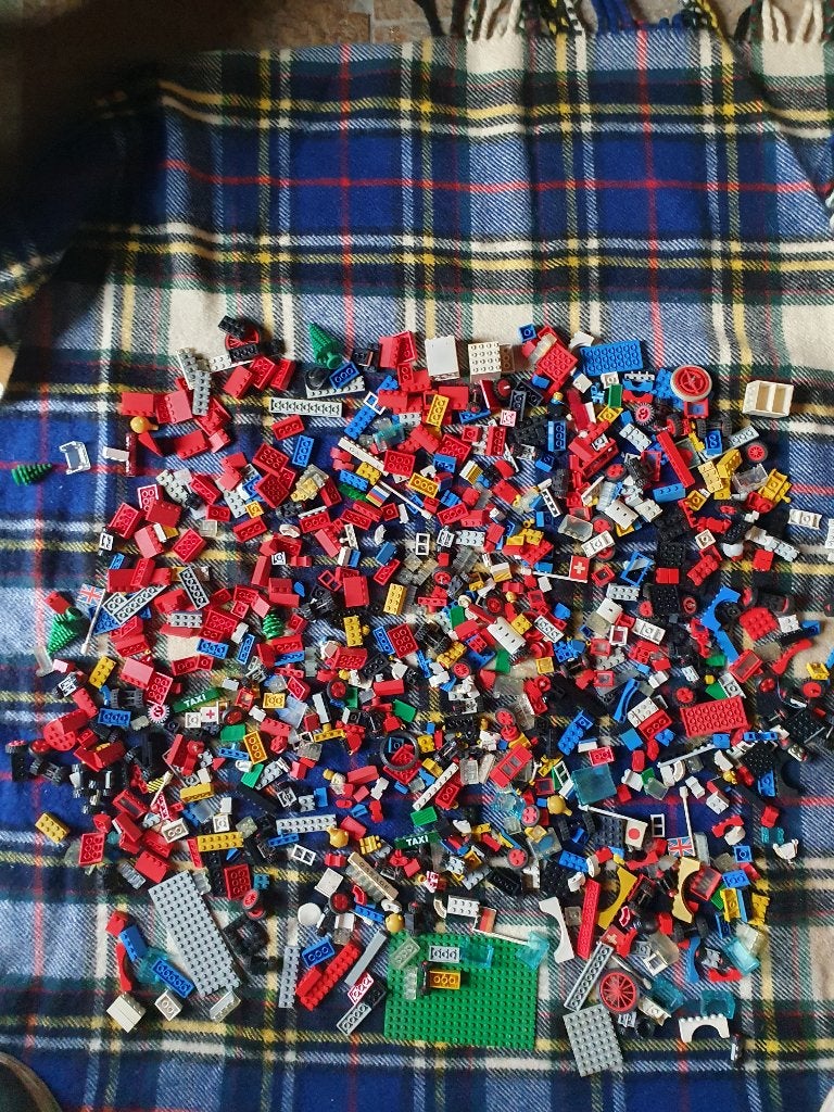 2 kilo jaren 50/60/70 Lego in prima staat, met 10 voorbeel-, Kinderen en Baby's, Speelgoed | Duplo en Lego, Ophalen of Verzenden