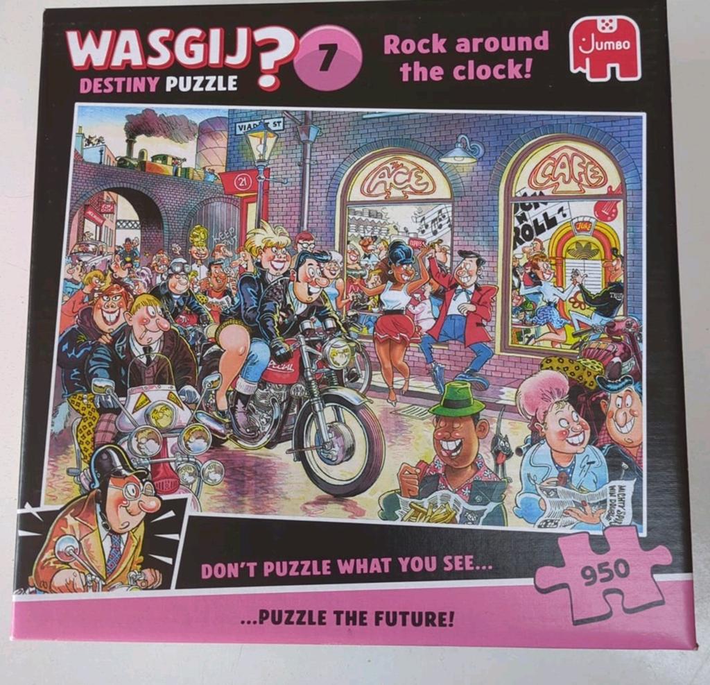 Wasgij Puzzel 7: Rock around the clock!, Ophalen of Verzenden, 500 t/m 1500 stukjes, Legpuzzel