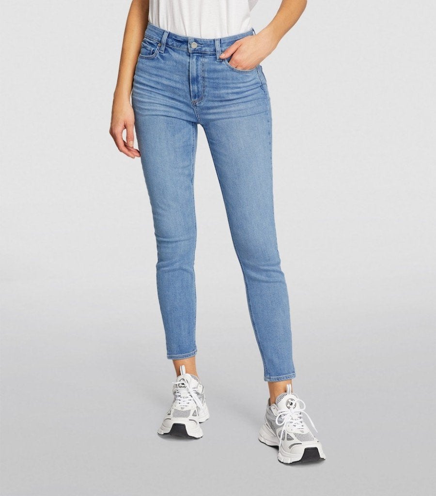 Paige jeans Margot maat 30 twn € 320 nieuw, Maat 38/40 (M), Pauw, Nieuw, Lang