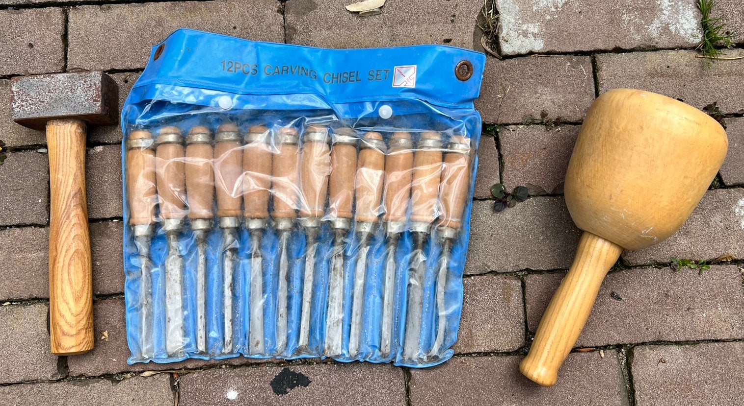 Beeldhouwgereedschap, Ophalen, Gebruikt