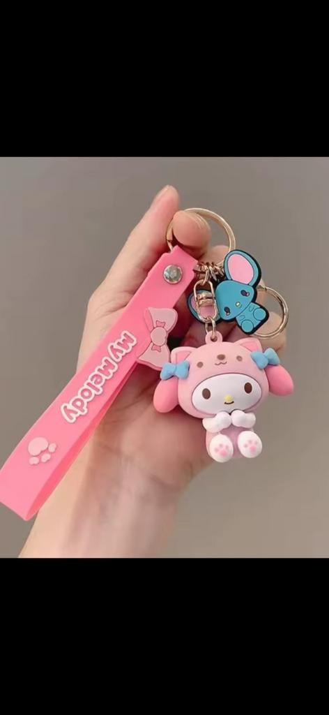 Nieuwe My Melody Sleutelhanger met Bandje en Vlinder, Ophalen, Nieuw, Knuffel of Figuurtje