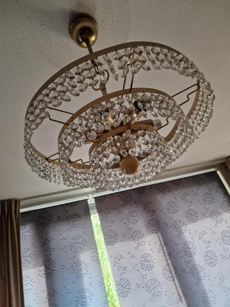 Plavon lamp - kristal, Huis en Inrichting, Lampen | Hanglampen, Ophalen, Minder dan 50 cm