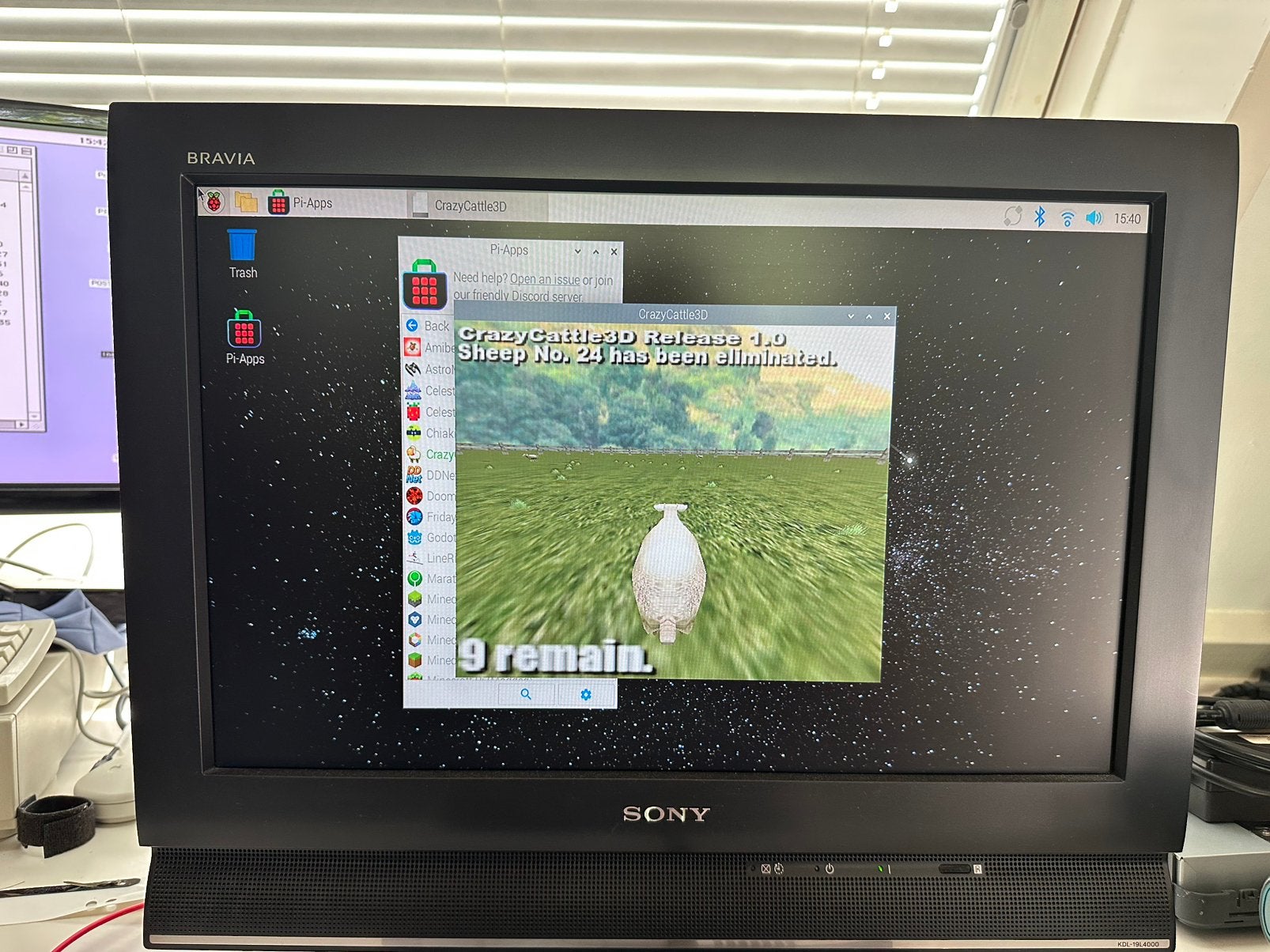Sony LCD 19”, Audio, Tv en Foto, Televisies, Ophalen, Gebruikt, 50 Hz, HD Ready (720p)