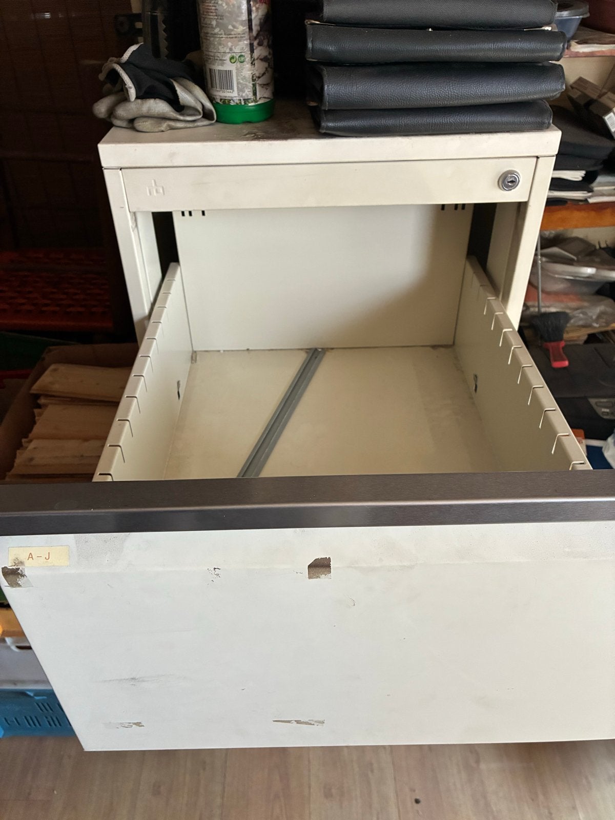 Metalen archiefkast met 4 laden, Ophalen, Gebruikt, Meerdere deuren, 50 tot 100 cm
