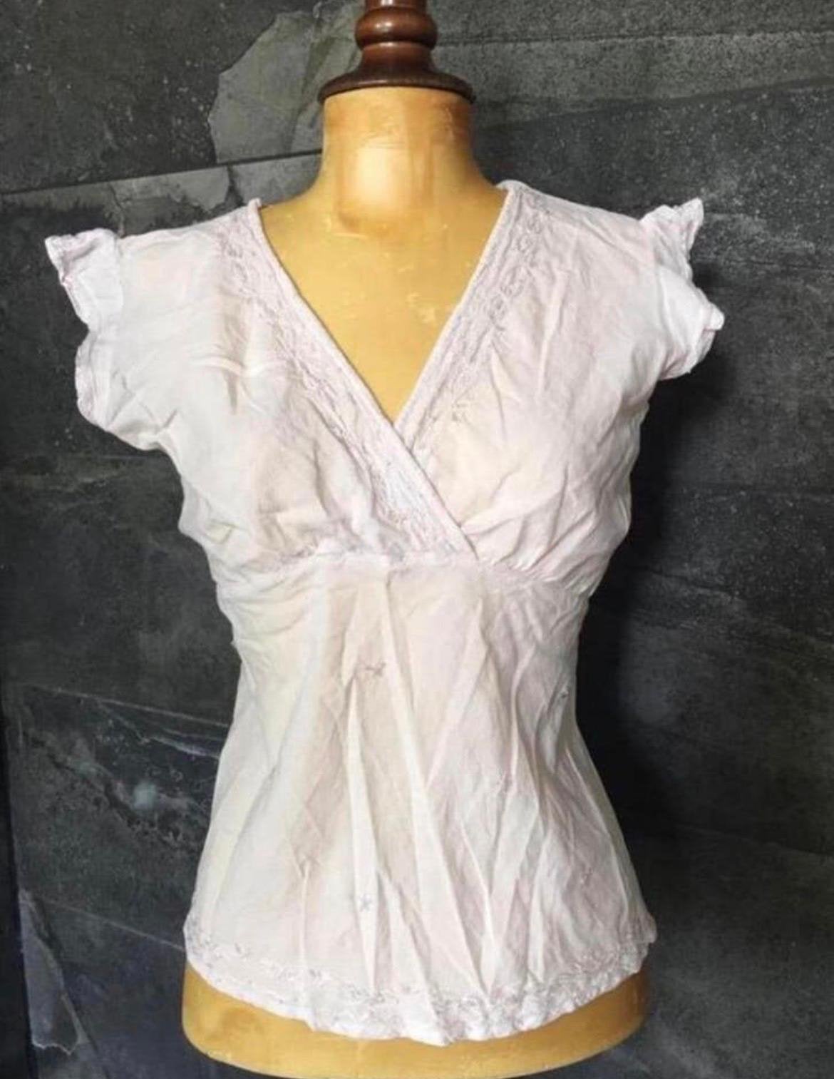 Cute Options India puur katoen blouse top lichtroze m.36-38, Kleding | Dames, Ophalen of Verzenden, Zo goed als nieuw, Korte mouw