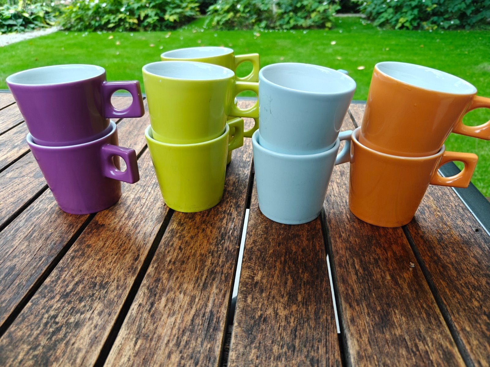 Set van  10 Walküre Germany mokken in diverse kleuren, Overige merken, Keramiek, Zo goed als nieuw, Modern
