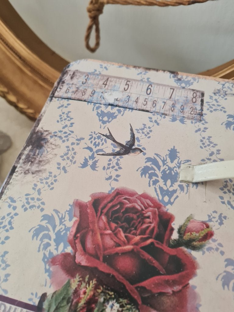 Groot romantisch opberg blik, metaal, Heikant 21 Kaatsheuvel, Belle Vieille Brocante, Ophalen of Verzenden, Zo goed als nieuw