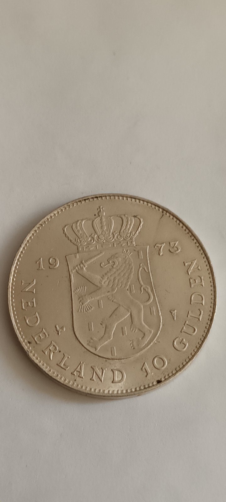 Zilveren 10 Gulden Munt Juliana 1973, Postzegels en Munten, Munten | Nederland, Koningin Juliana, Zilver, Ophalen of Verzenden