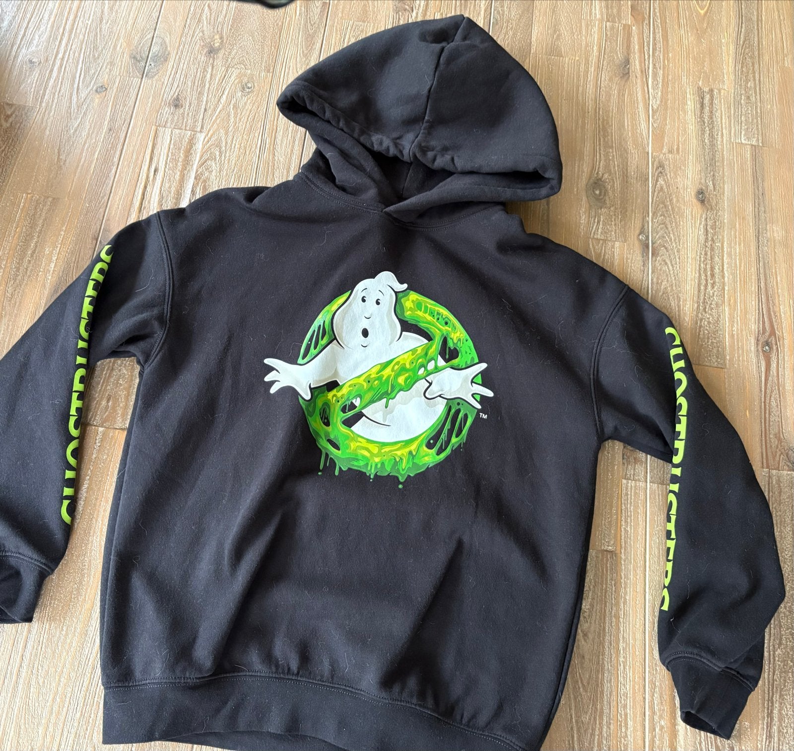 H&M Ghostbusters hoodie zwart - Maat 146/152, Ophalen of Verzenden, Zo goed als nieuw, Jongen of Meisje, Trui of Vest