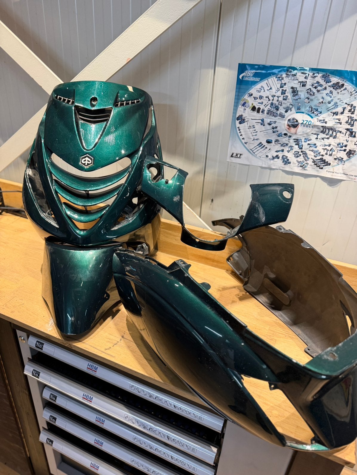 Jaguar green kappenset zip, Ophalen of Verzenden, Zo goed als nieuw, Kap, Piaggio