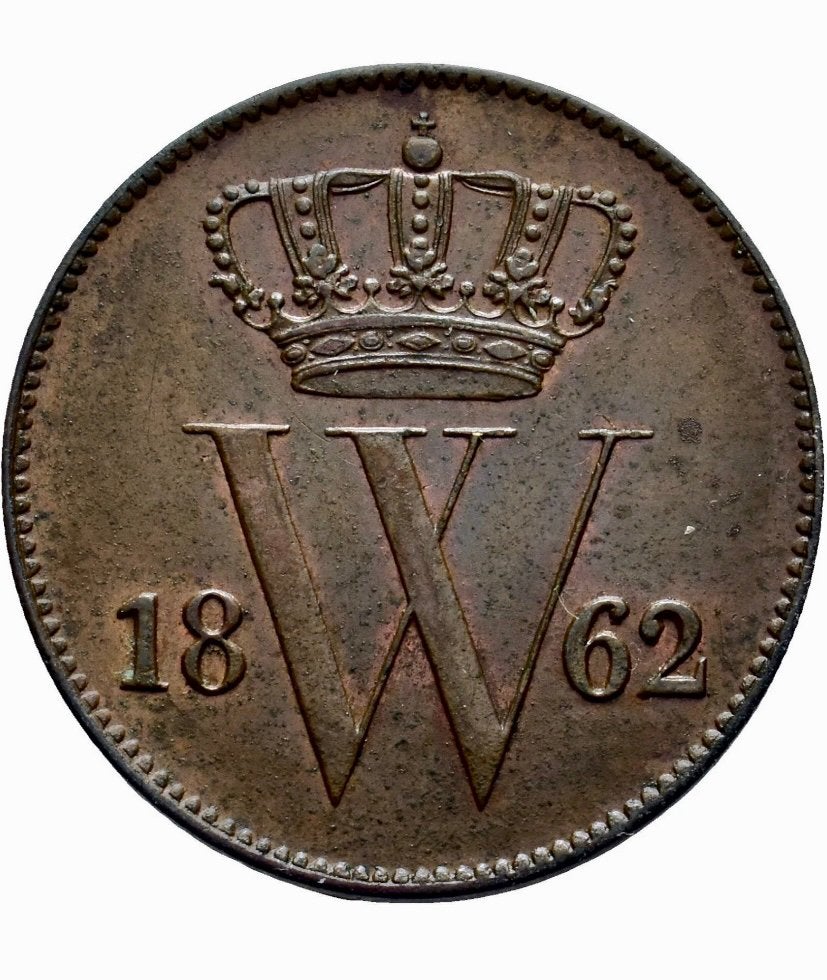 1 Cent 1862. Unc., Postzegels en Munten, Munten | Nederland, Ophalen of Verzenden, Koning Willem III, 1 cent, Losse munt