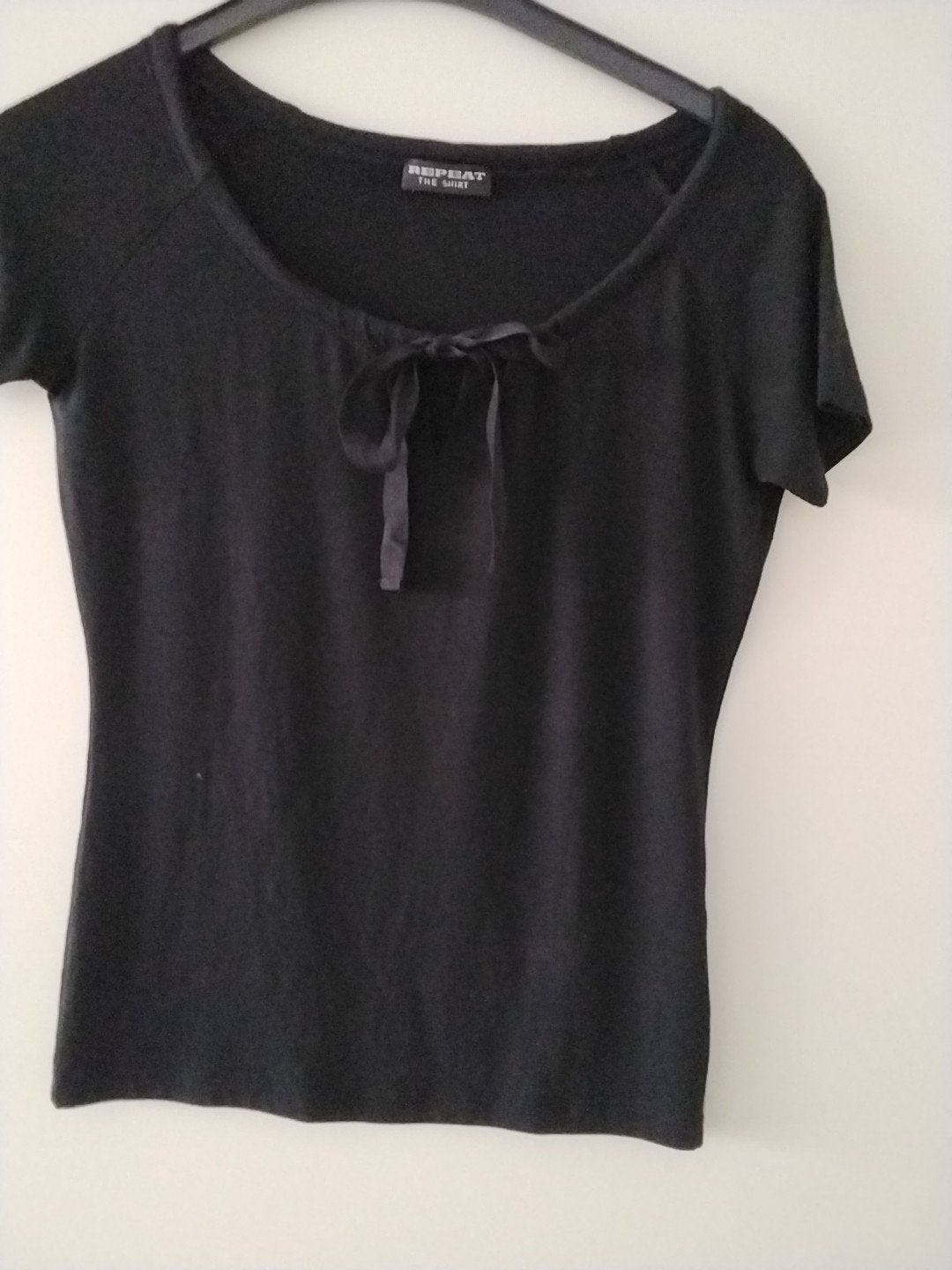 Shirt top zwart Repeat S zgan, Ophalen of Verzenden, Zo goed als nieuw, Zwart, Korte mouw