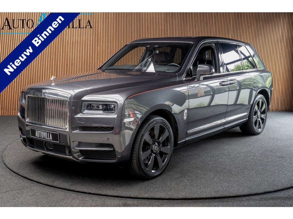 Rolls-Royce Cullinan 6.75 V12 Panodak Leer Navi 360 ACC PD, Automaat, Gebruikt, Zwart, 4 stoelen
