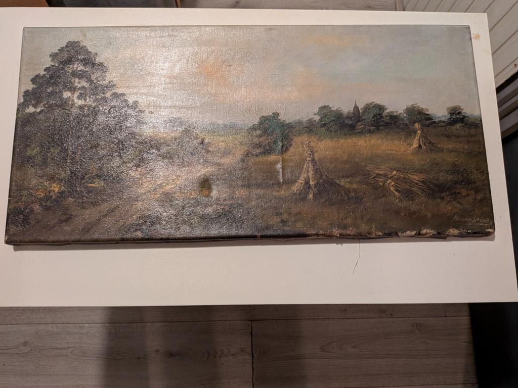 Oud Landschap Schilderij - Gesigneerd Pierre Jacobs, Ophalen of Verzenden