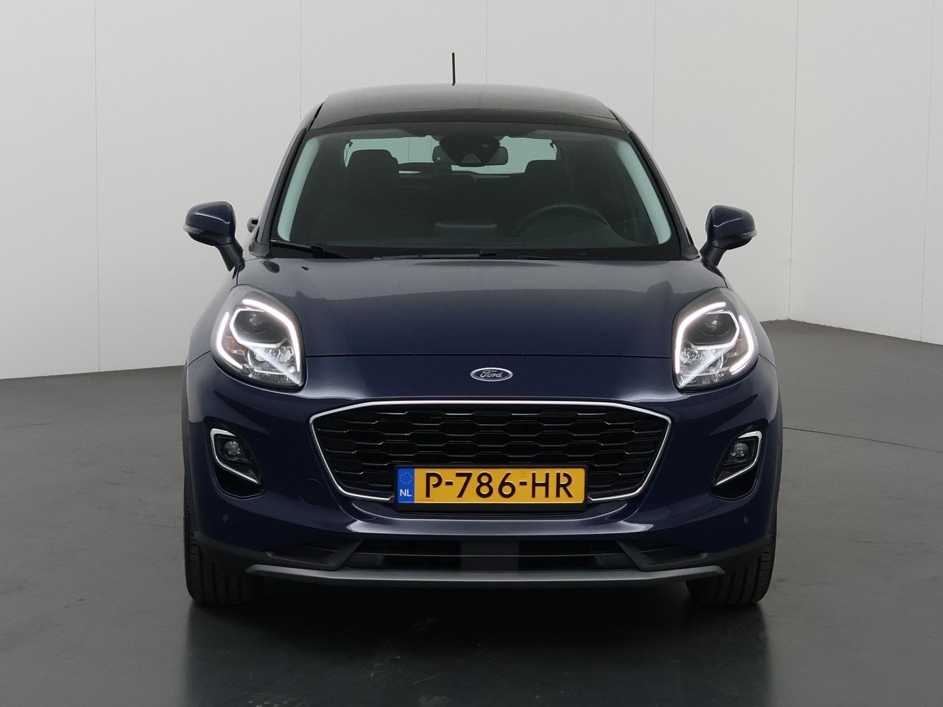 Ford Puma 1.0 EcoBoost Hybrid Titanium | Trekhaak | Panorama, Auto's, Ford, Blauw, Bedrijf, 3 cilinders, SUV of Terreinwagen