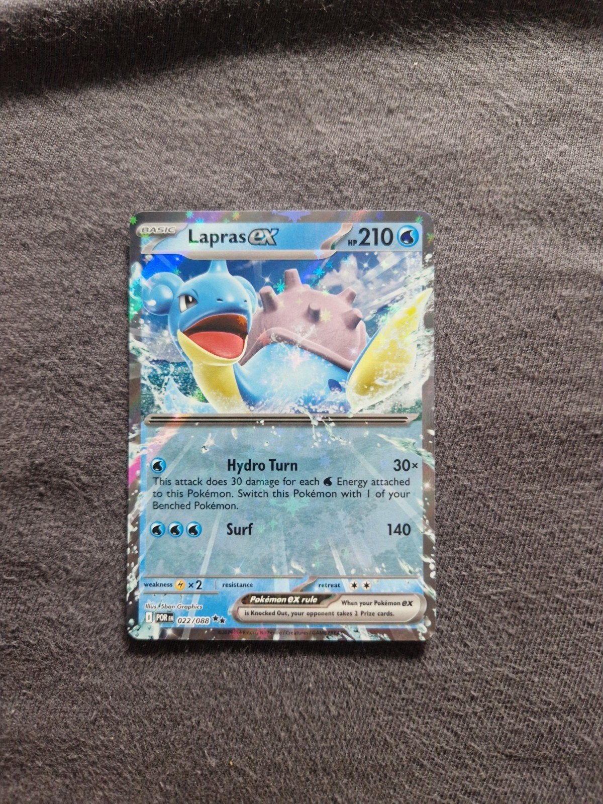 Lapras EX Pokémon Kaart - Full Art, Ophalen of Verzenden