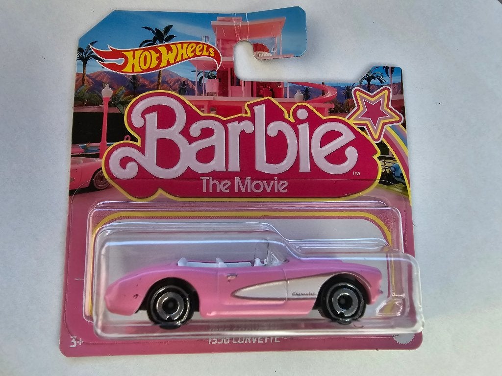 Hot Wheels Chevrolet Corvette Barbie The Movie HotWheels, Overige merken, 1:50 of kleiner, Auto, Verzenden