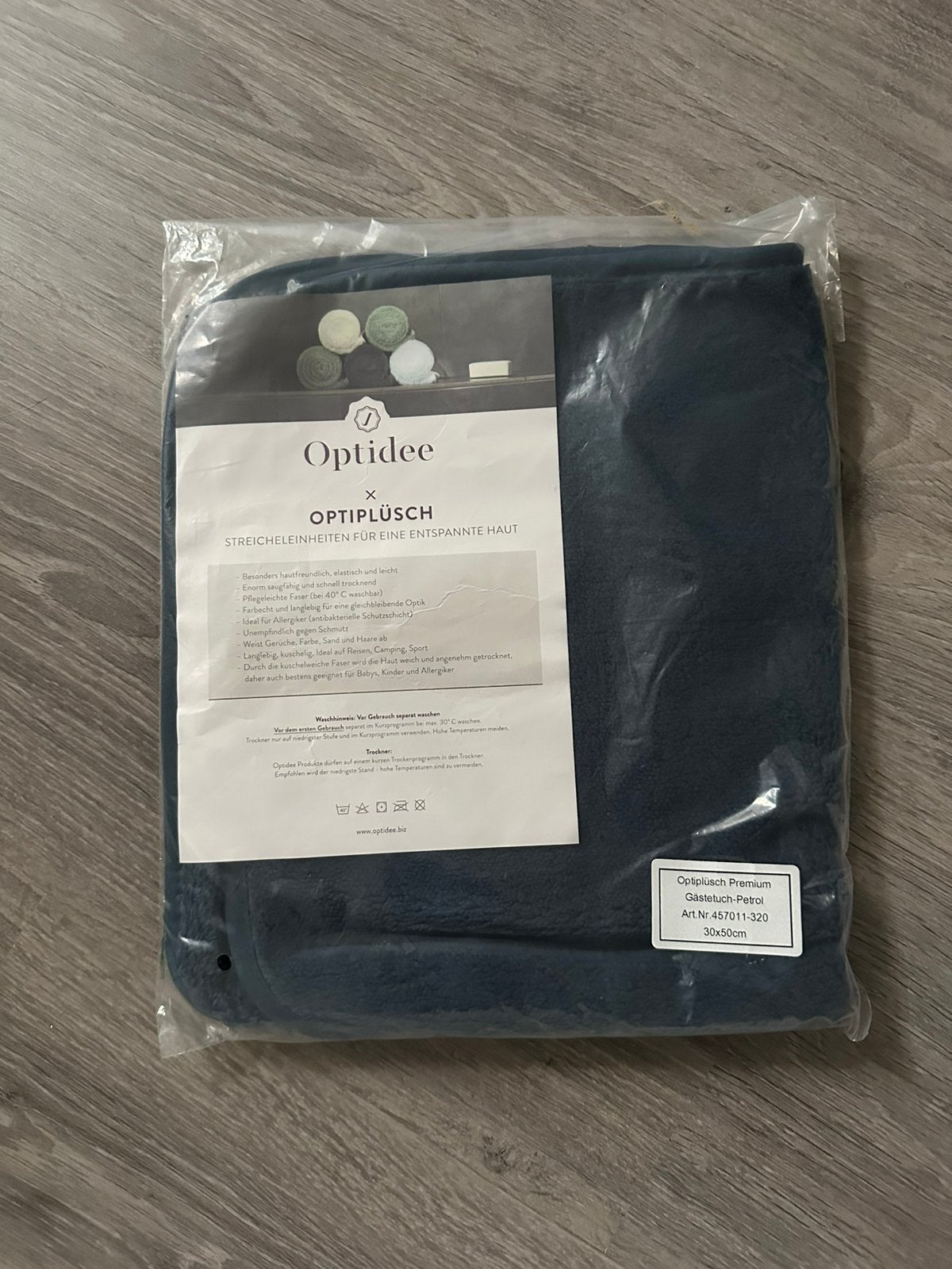 Optidee gastendoek petrol, Huis en Inrichting, Ophalen of Verzenden, Nieuw, Blauw, Gastendoekje