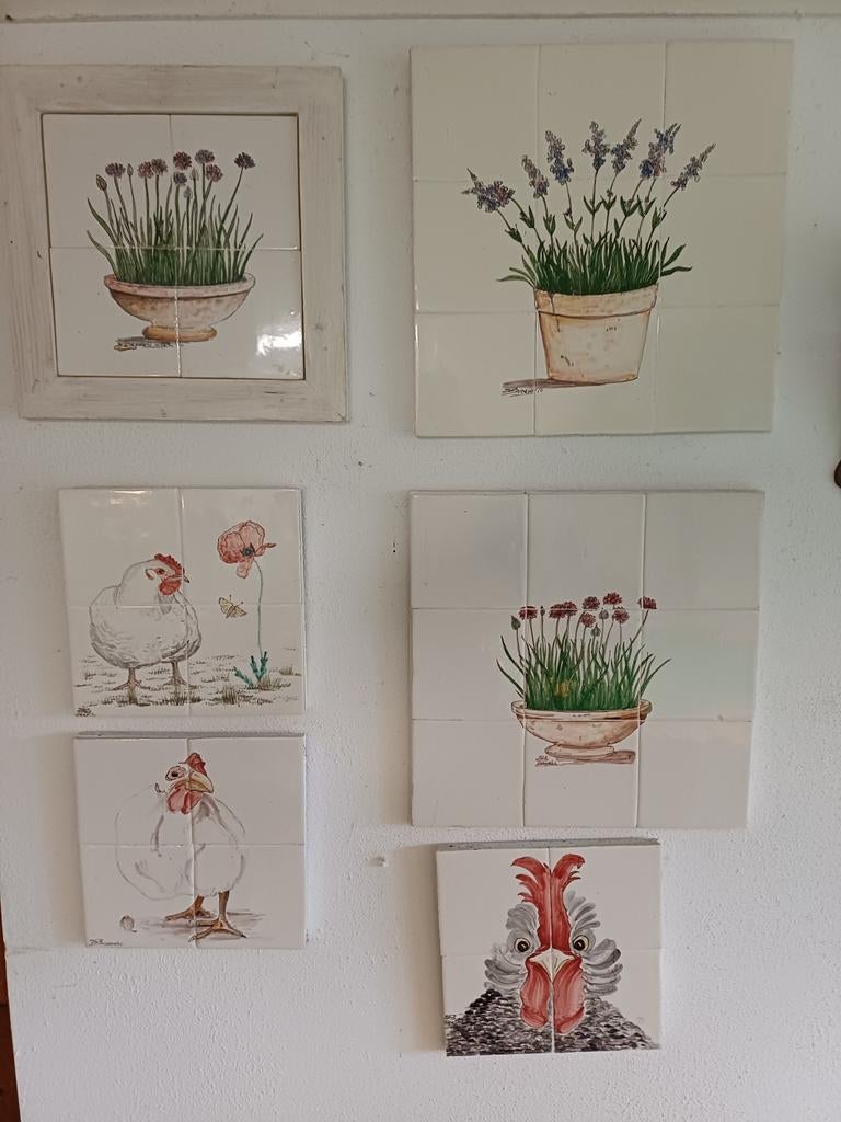 Handgeschilderde tegels en tegeltableaus, Antiek en Kunst, Ophalen