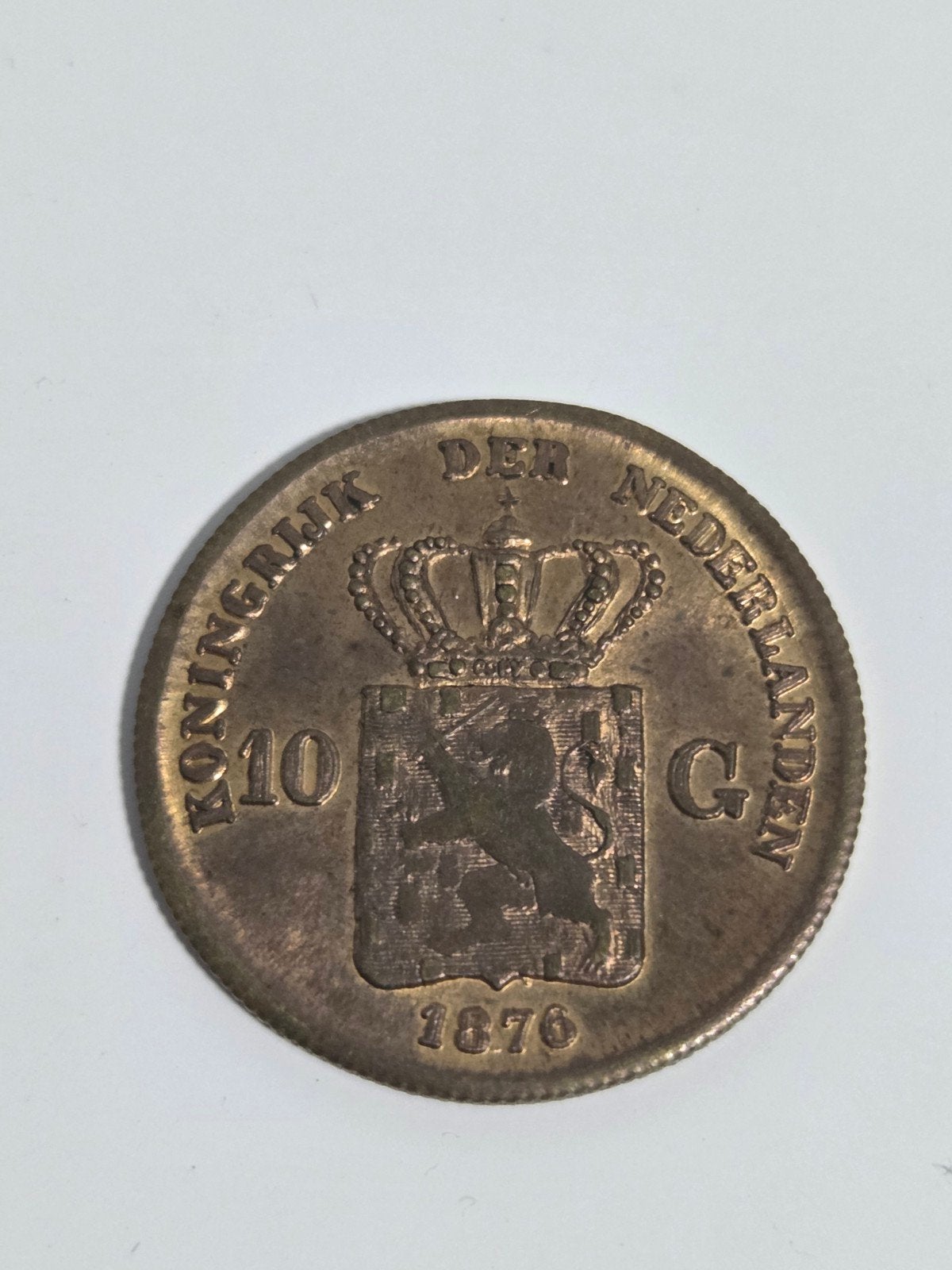 Gouden Tientje (kopie) - 1876 (Niet echt), Ophalen of Verzenden, Koning Willem III, 10 gulden, Losse munt