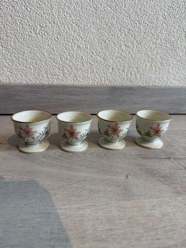 Eierdopjes set van 4 – Krautheim Selb Bavaria Germany (A), Antiek en Kunst, Antiek | Servies los, Ophalen of Verzenden