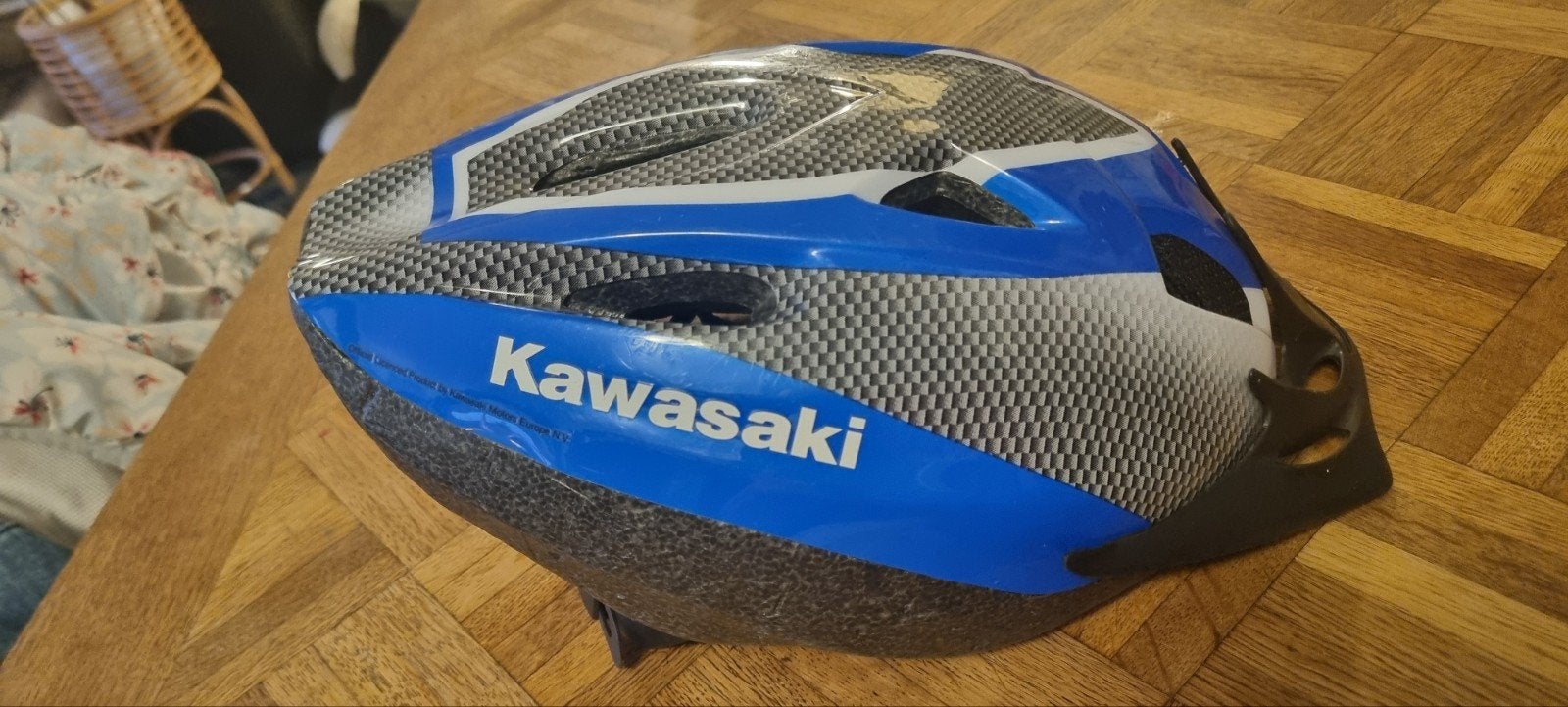 Kawasaki Fietshelm Maat M (52-57cm) Blauw grijs, M, Jongen of Meisje, Kawasaki, Ophalen of Verzenden