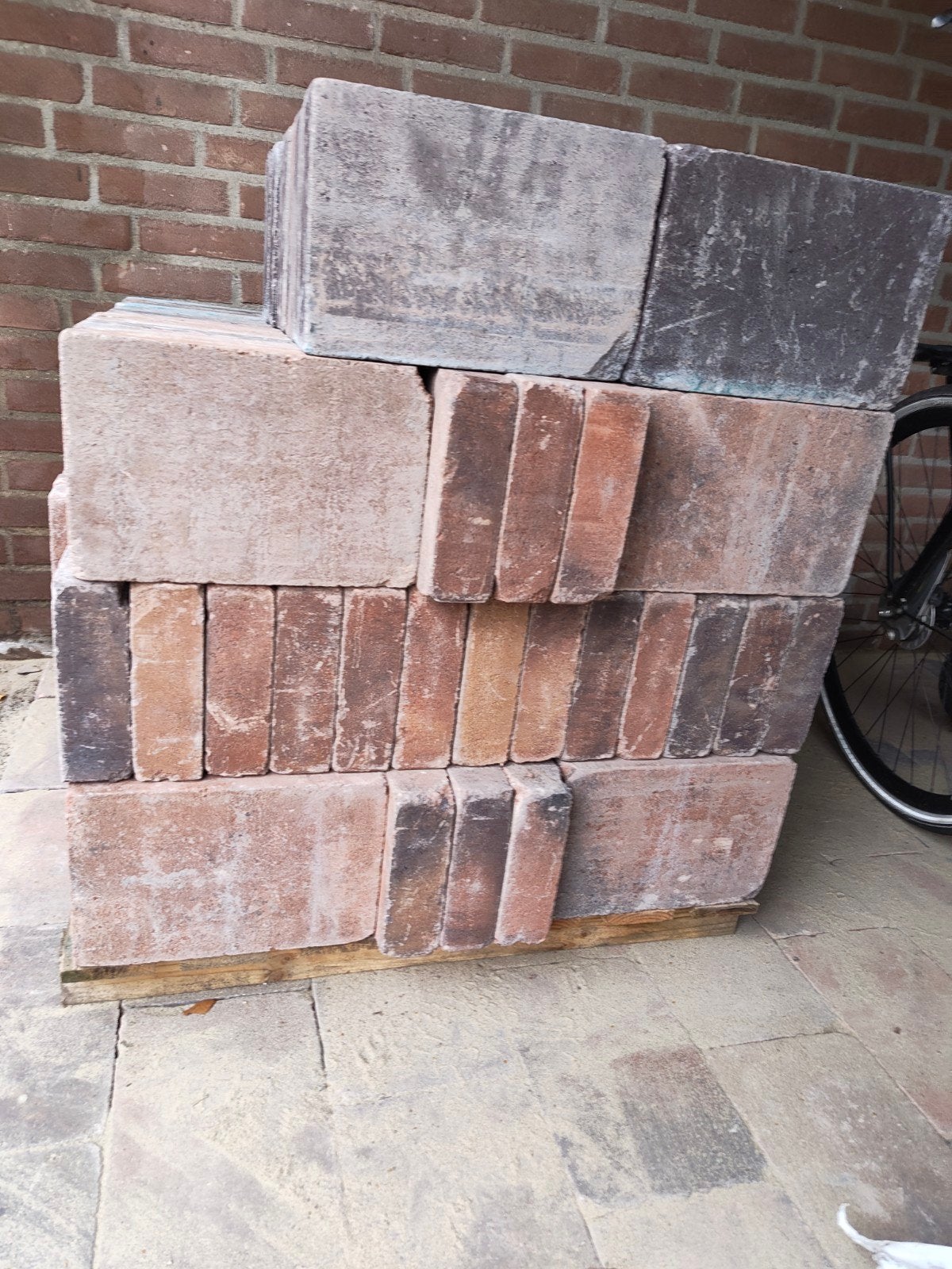 Betonklinkers Tambour Oud Bont, Ophalen, Nieuw, Bakstenen