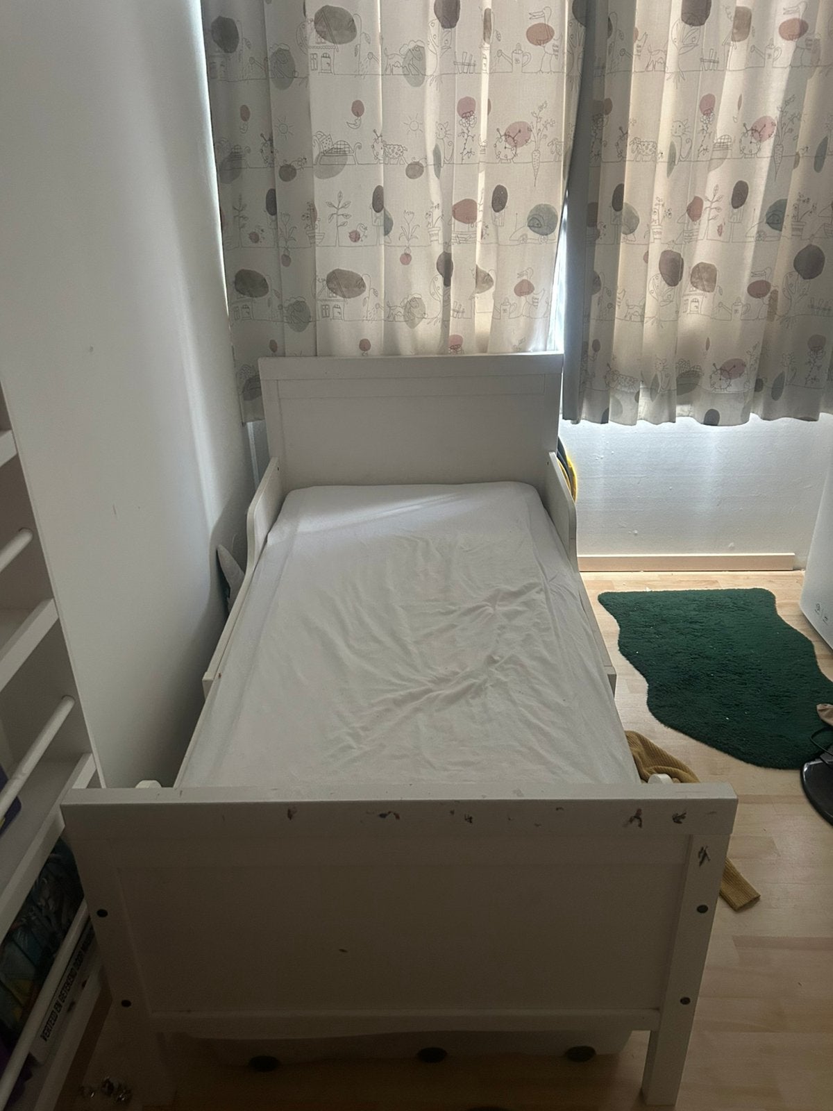 Ikea meegroeibed Sundvik, Ophalen, Gebruikt, Eenpersoons, Wit
