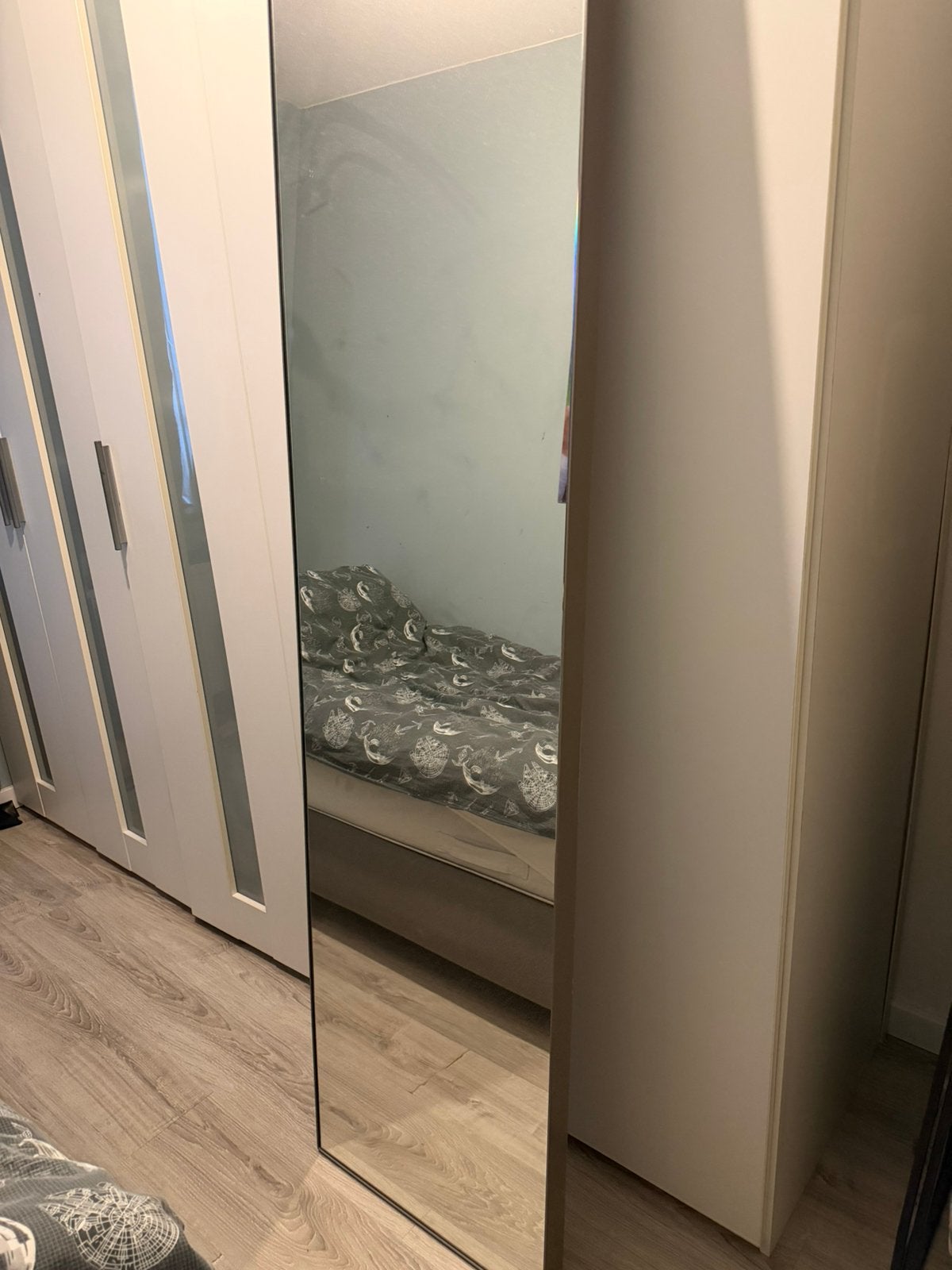 Professionele winkelspiegel | RVS | zware kwaliteit | 225 cm, Ophalen, Minder dan 50 cm, 200 cm of meer, Zo goed als nieuw